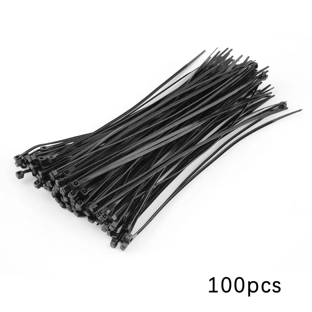 

100pcs 8" 3 x 200mm Nylon Plastic Cable Ties Zip Fasten Wire Wrap Strap