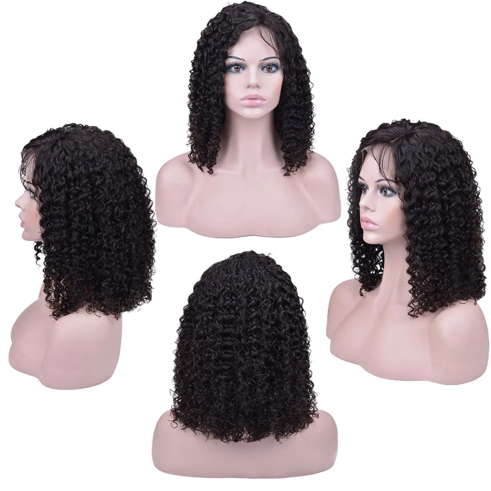 Короткие кудрявые парики из натуральных волос предварительно сорванные с