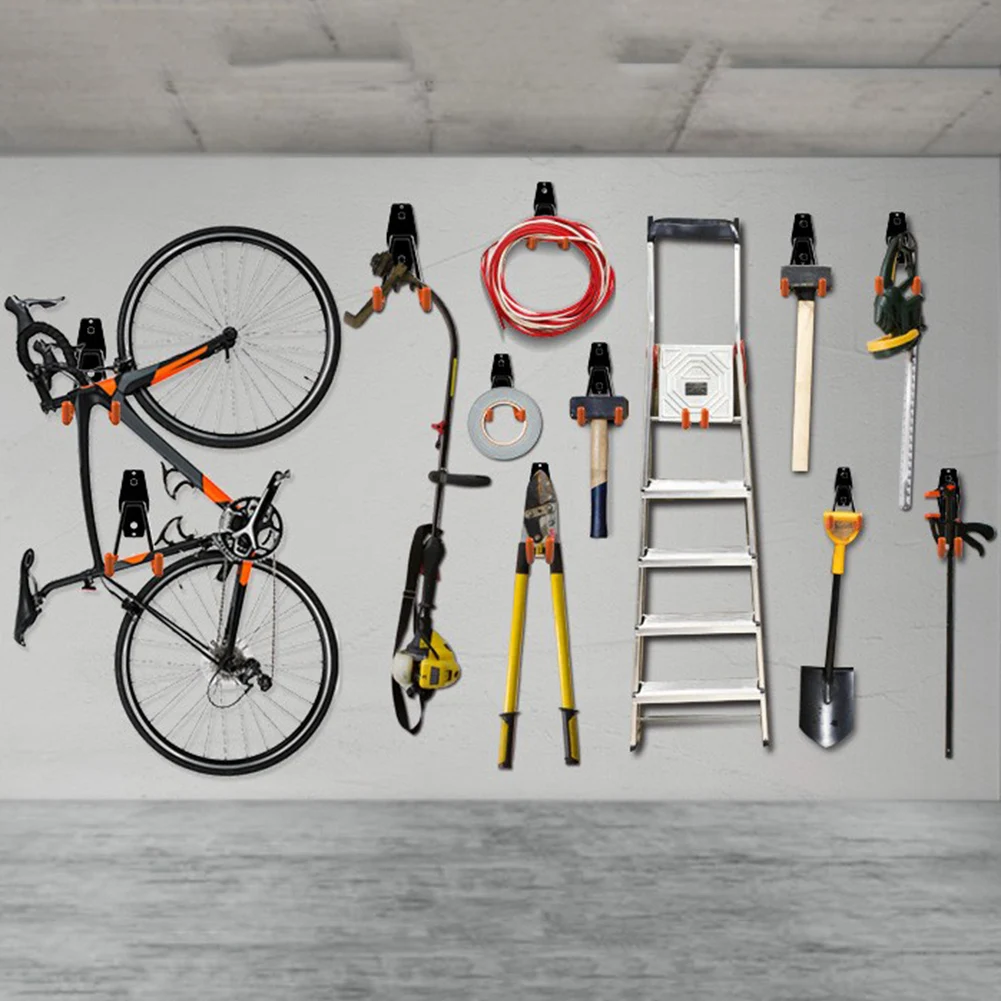 

Heavy Duty Metal Hook Garage Organizer Wall Mount Bicycle Hanger Hooks Wall Mount Anti-slip Storage Hook For Ladders Garden Tool