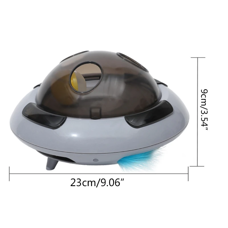 

Electric Pet Funny Tray Training Feather Turntable Toy Flashing Ball Puzzle