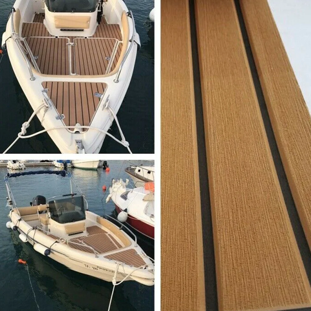 

1PC EVA Boat Non-slip Cushion Synthetic Teak Boat Floor Safety Mat Yacht Deck Cushion Decor Practical Boat Ground Cushion for Sh