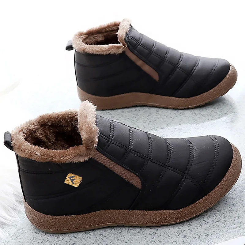 Мужские зимние ботинки Модная теплая обувь на платформе Удобные мужские Прочные