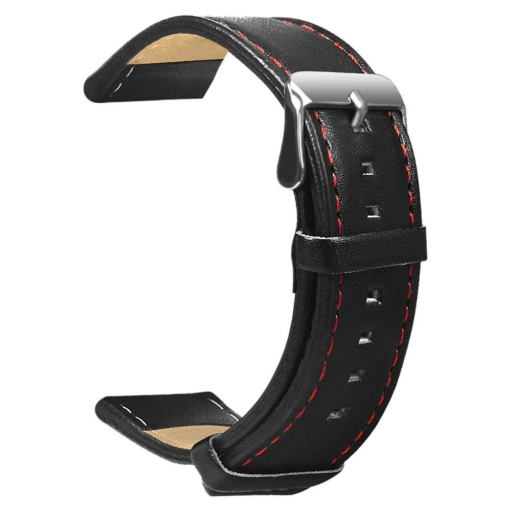 Сменный кожаный ремешок в стиле ретро для часов Huami Amazfit 2/2S 22 мм быстросъемный