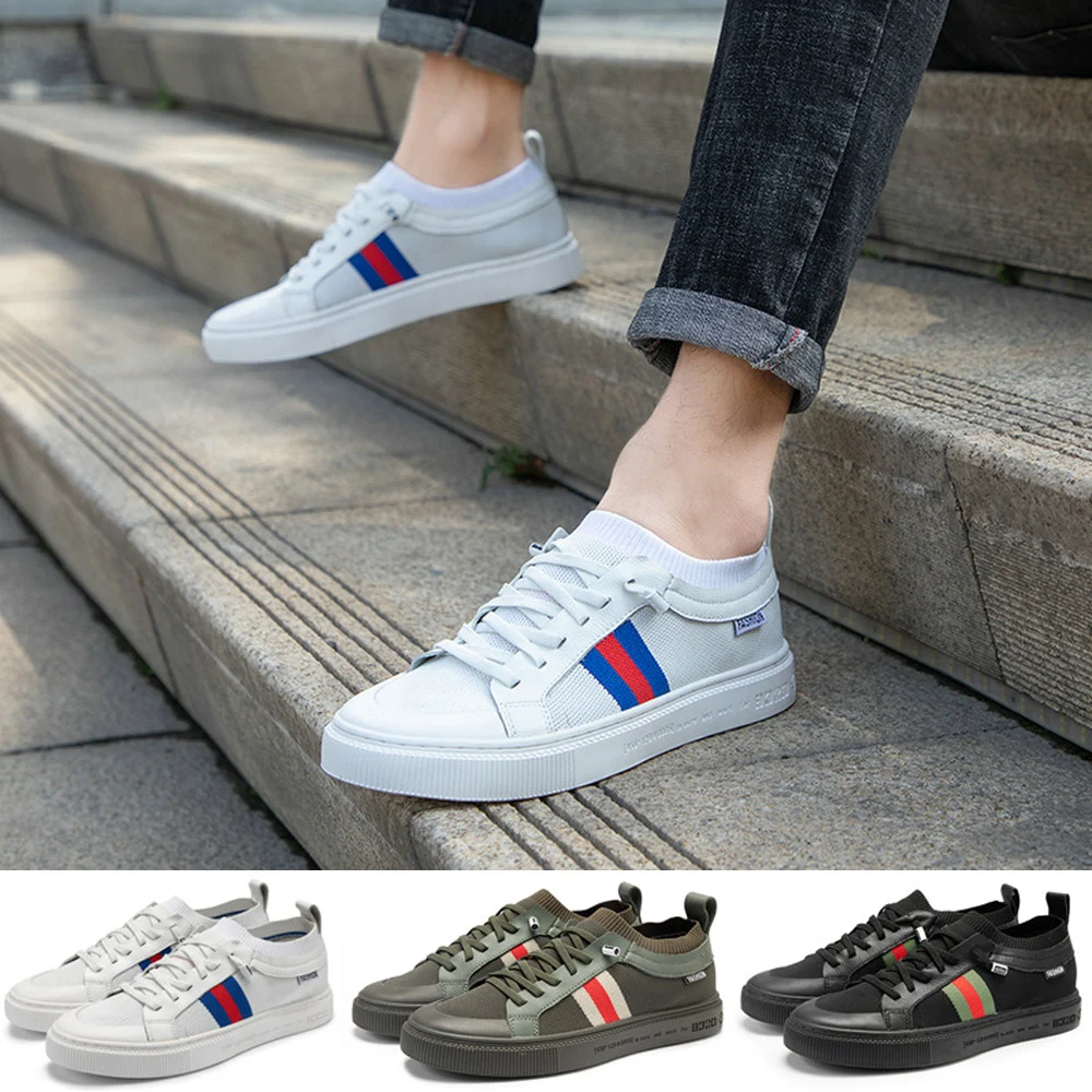 

Newbeads Men's Lace Up skateboarding Sneakers Classic Skate Shoes Leisure Platform Tenis Shoes For men Board Trainers