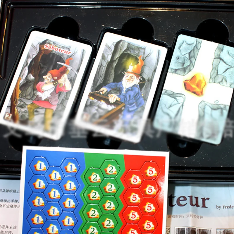 Домашние вечерние настольные игры полная английская версия Saboteur 1 + 2 карточная