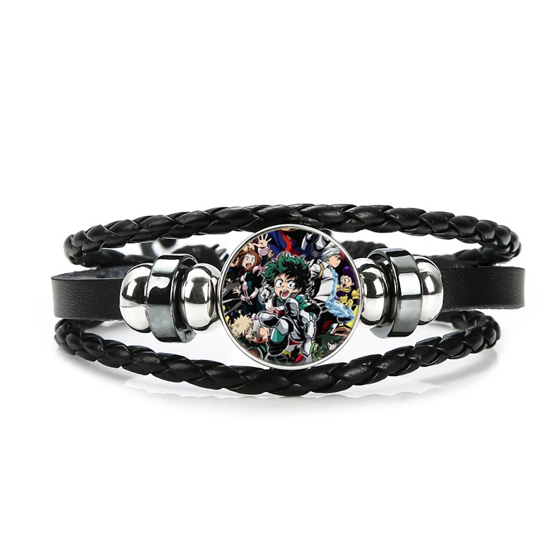 H05 Boku No Hero academic Браслет мой герой Academy Charms браслет дети мальчик панк многослойные кожаные браслеты, бижутерия - Окраска металла: H05