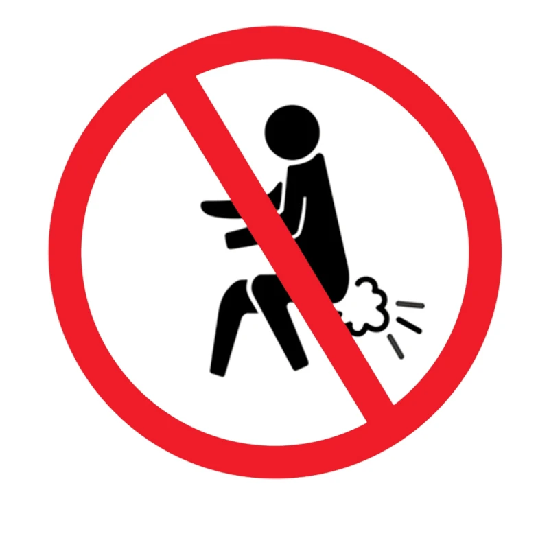

Personality Car Stickers Warning Don't Fart No Farting PVC Decals Waterproof Cover Scratch 12cmX12cm