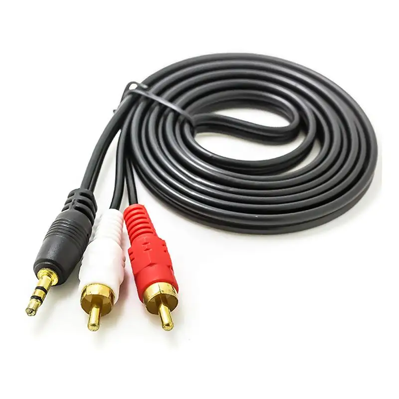 1.5M 3.5 MM Male Jack to AV 2 RCA Stereo Music Audio Cable Cord AUX for Mp3 Pod Phone TV Sound Speakers | Электроника
