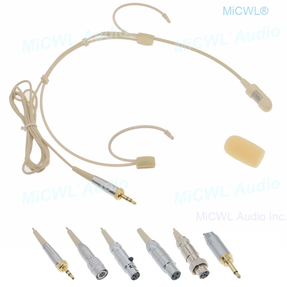 Лучшая бежевая Кардиоидная гарнитура микрофон для Shure ULX Sennheiser HSP6 MiPro AKG Audio Technica