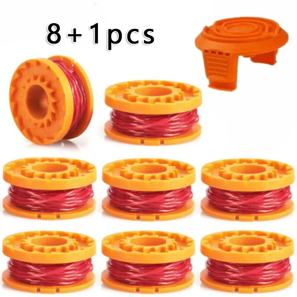 

8+1PCS Trimmer Spool Line For Worx WG154 WG155 WG151 Replacement Parts