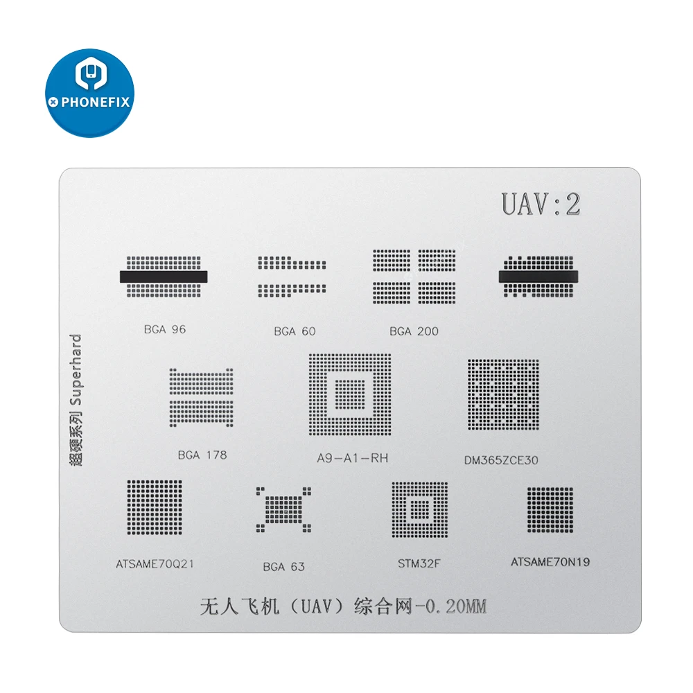Универсальный дроны BGA трафарет реболлинг Трафарет Комплект для DJI Spark/Mavic