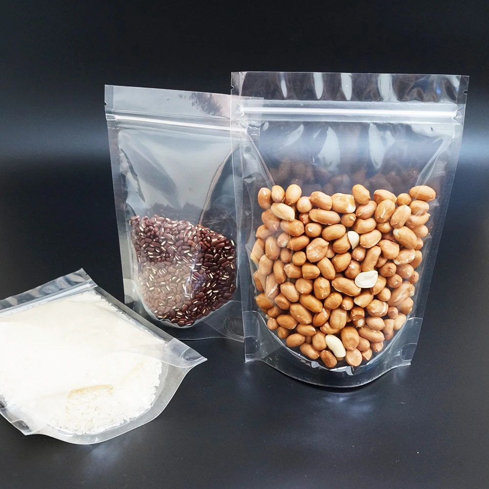 14*20 см 100 шт х стоьте вверх прозрачности ZipLock мешки прозрачные многоразовые лесной