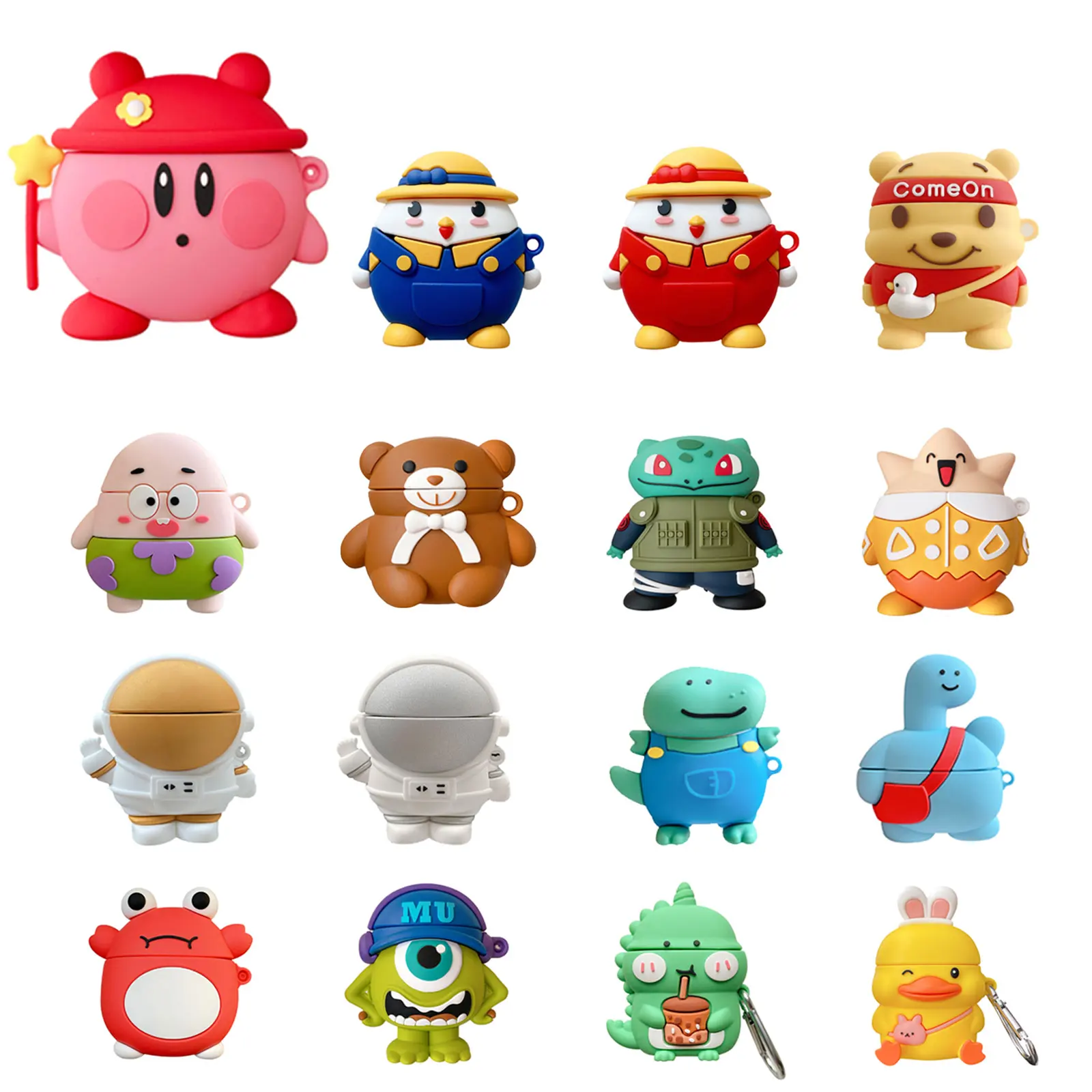 

2021 New Arrival Earphone Headphone Protective Cover Silicone 3D Anime For Airpod 2 Case For Airpod 1/2