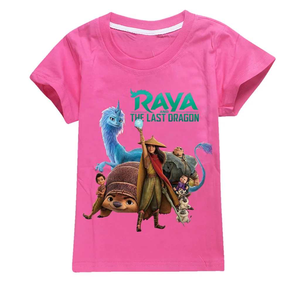 Raya and the Last Dragon Summer T shirt Boys Girls tops cotton t shirt Clothes Kids Black T Shirts Boys Toddler Top tee Clothing