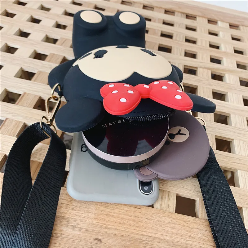 Новая силиконовая сумка Женская милая девочка из мультфильма мессенджер модная