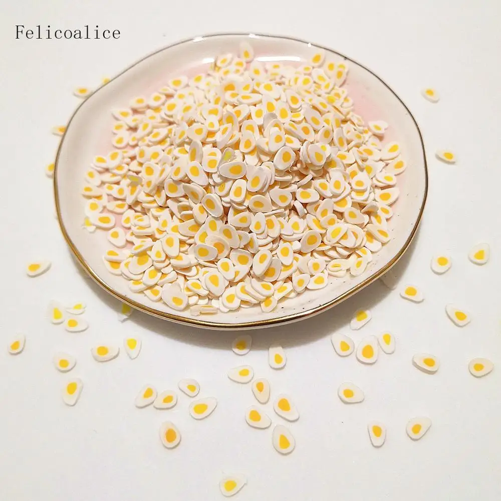 20 г яйцо полимера Горячая мягкая глина посыпка для ногтей искусство ремесло