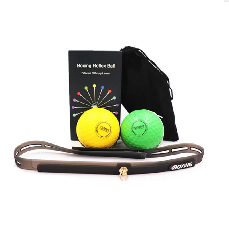 

Boxing Reflex Ball Difficulty Level Boxing Balls with Adjustable Headband for Punching Speed Reaction Agility Training