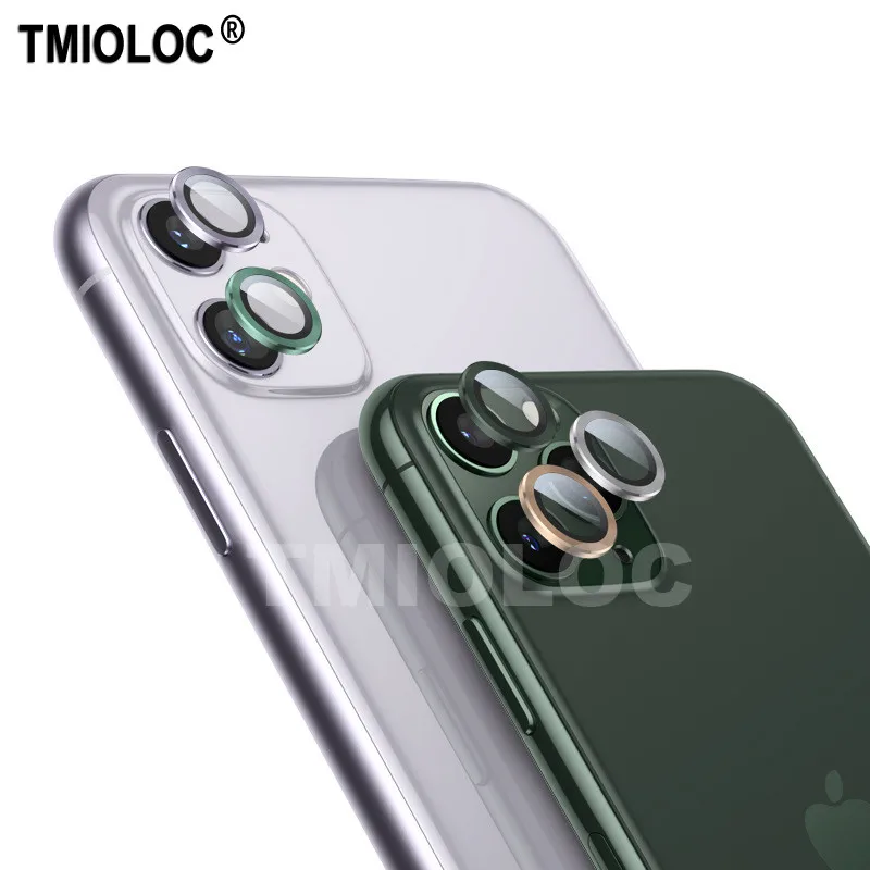 

Metal Camera Lens Case for iPhone 11 Pro Max + 6D Glass Screen Protector for iPhone 11 Pro 2 in 1 Protective Ring Cover Bumper