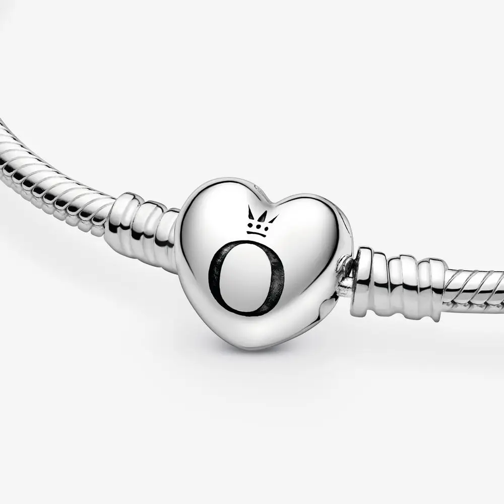 

TOP SALE Femme Bracelet 925 Sterling Silver Heart Snake Chain Bracelet For Women Fit Original Pamura Charm Beads Jewelry Gift