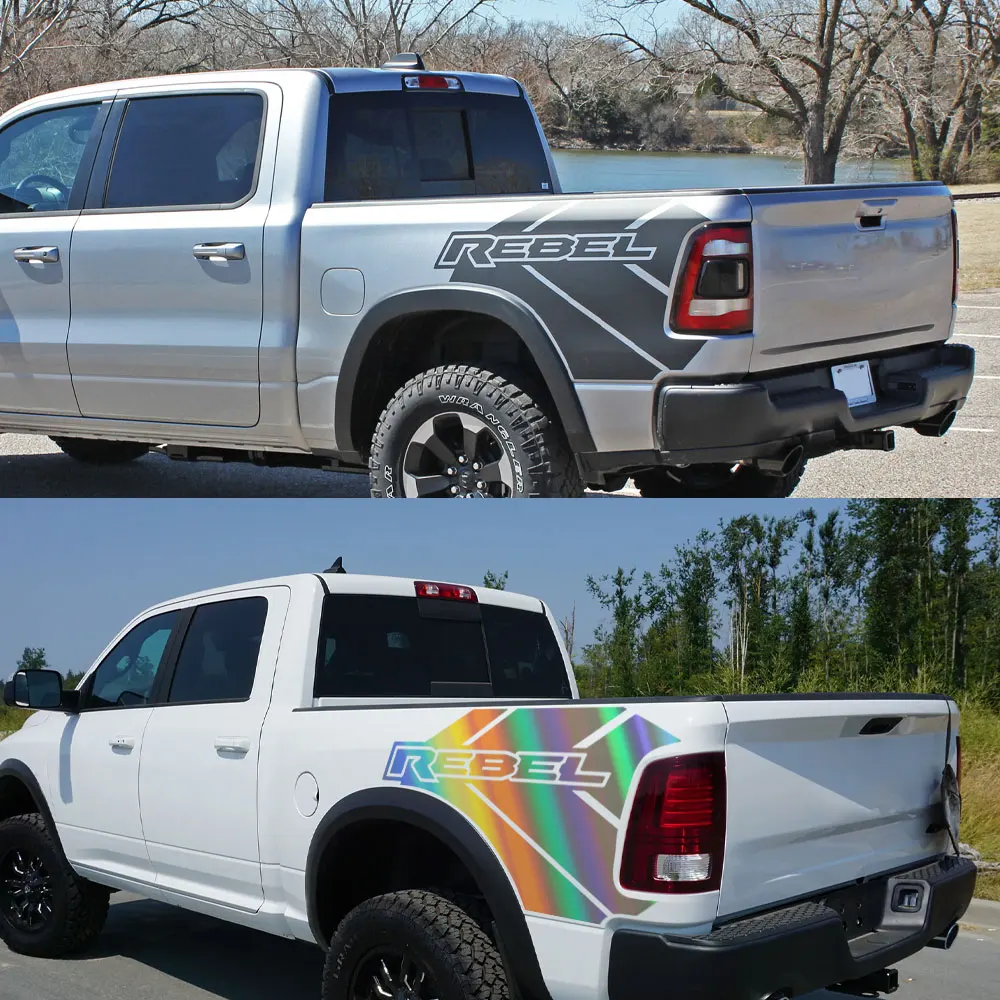 Боковые наклейки на заднюю кровать пикапа для Dodge Ram Rebel TRX графика багажника
