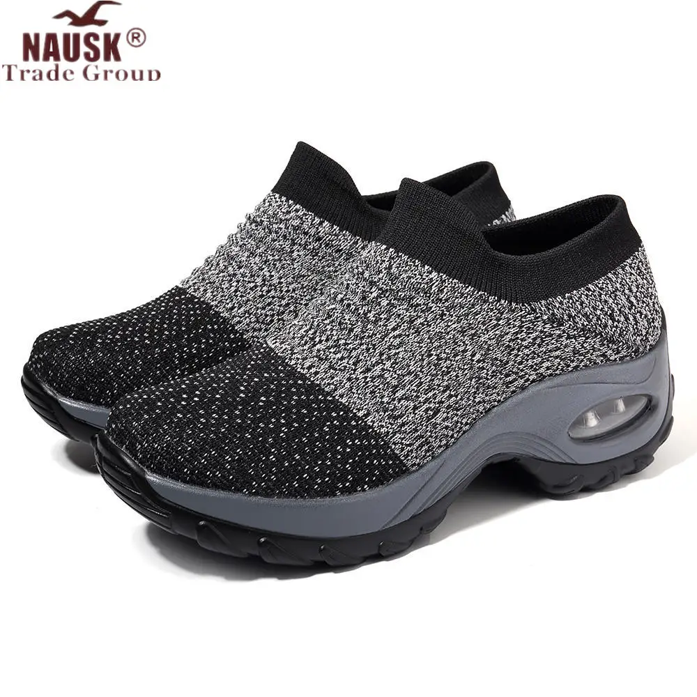 

2020 Women Sneakers Vulcanized Shoes Sock Sneakers Women Summer Slip On Flat Shoes Women Plus Size Loafers Walking Flat