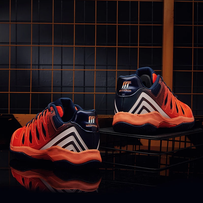 Кроссовки унисекс для волейбола Нескользящие синие оранжевые|Волейбольная