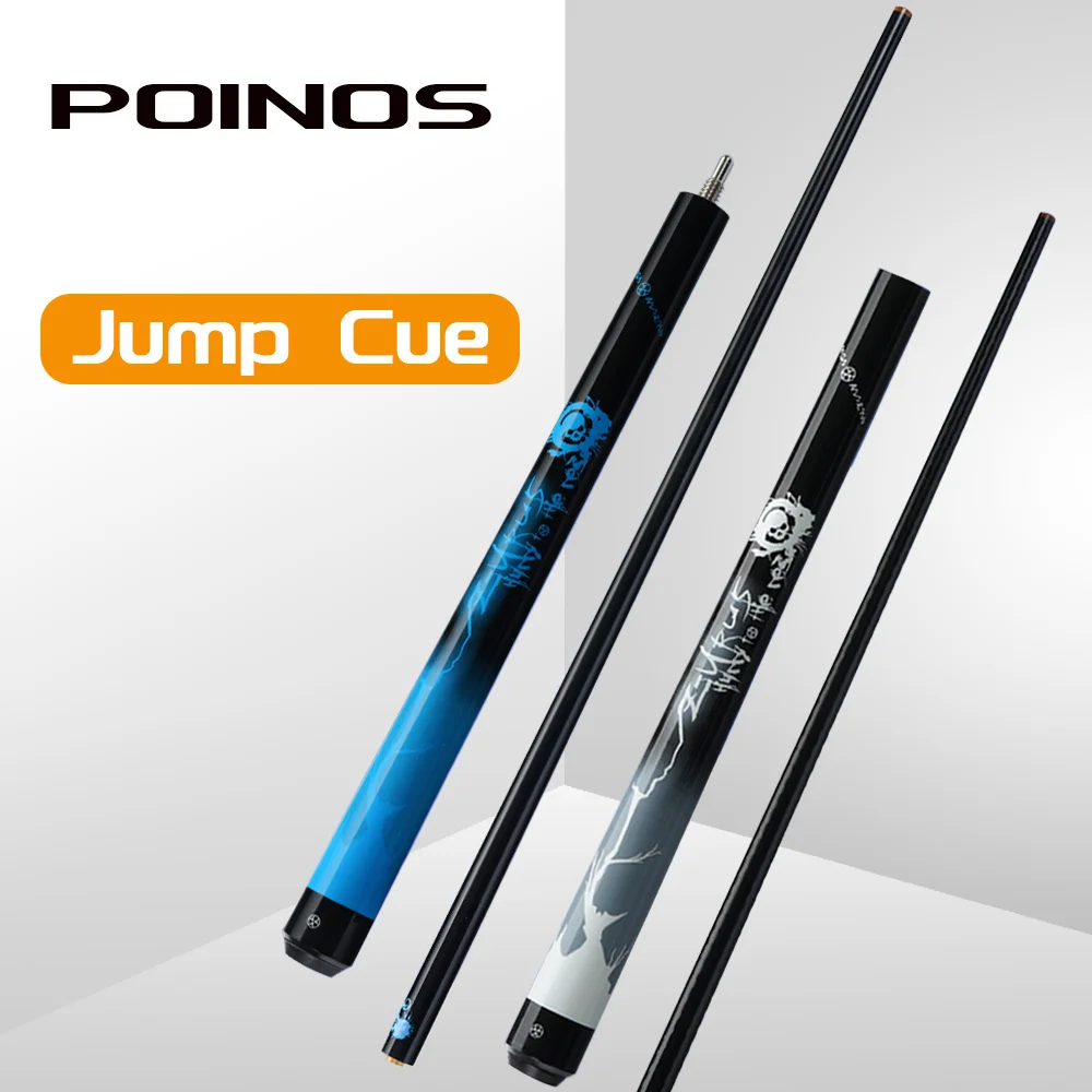 POINOS Billiard  Jump Cue 13mm Tip 106.68 cm Length Handmade Caron Fiber Maple Professional  Jump Pool Cue 13MM Tip Durable Cue