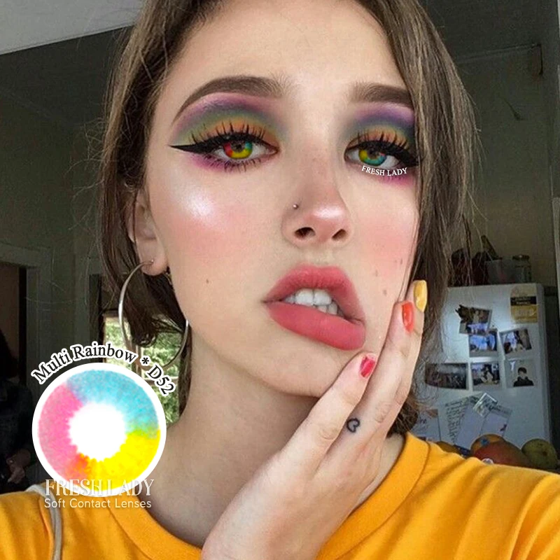 2 шт./пара Цвет ed контактные линзы для глаз серия радужной расцветки ежегодные