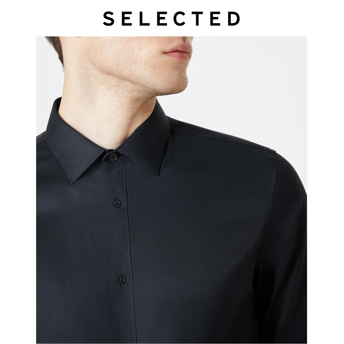 Мужская облегающая хлопковая футболка с длинным рукавом | одежда