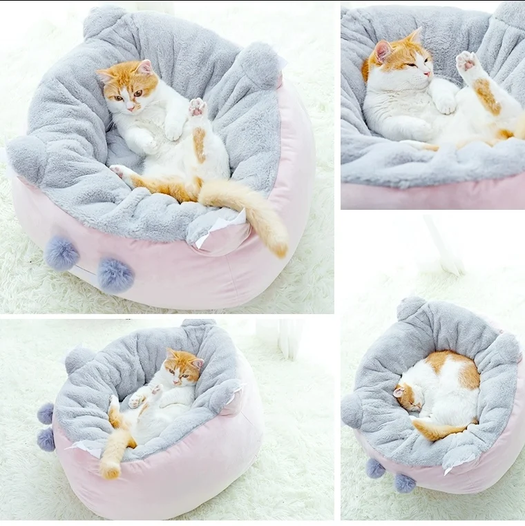 

Dog House Soft Winter Warm Dogs Bed Pets Soft Puppy Sleeping Cushion