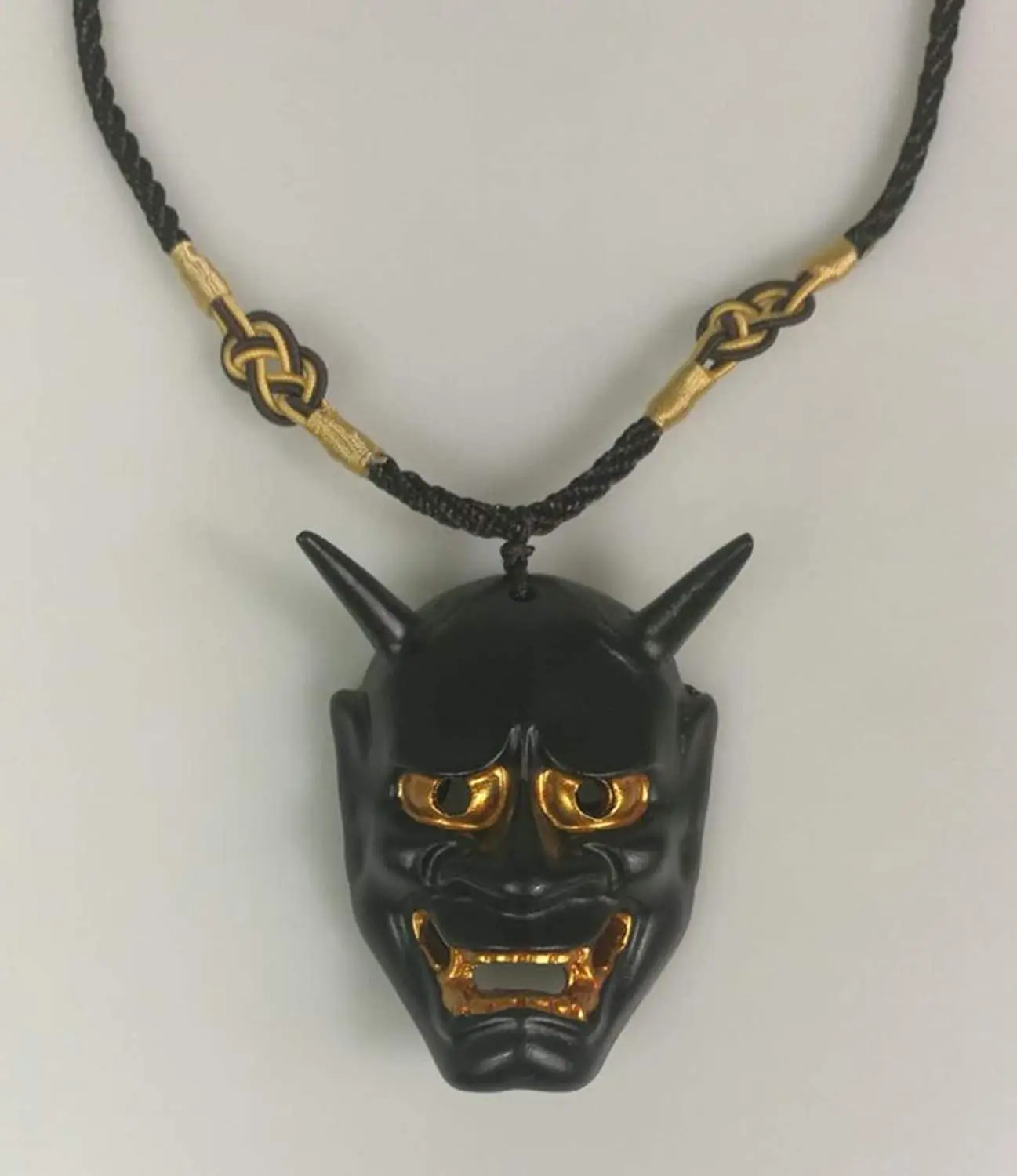 

Plum Hannya Japan Demon Devil Biker Necklace Pendant Keychain Resin Material