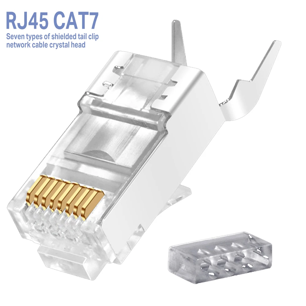 Сетевой кабель RJ45 разъем Ethernet Cat6a Cat7 щит FTP 8P8C сетевой обжимной модульный