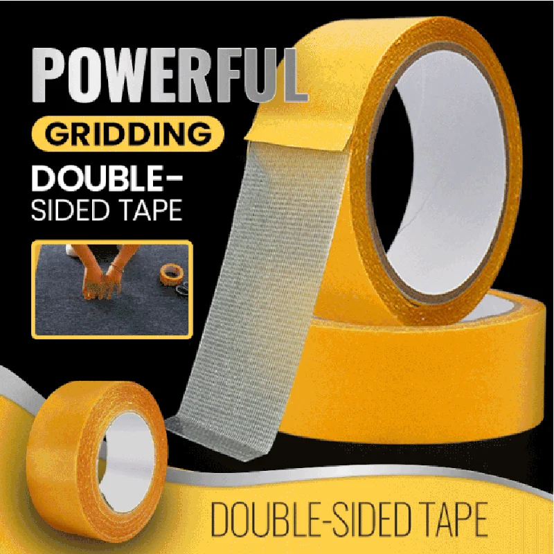 

1Roll 20M Mesh High Viscosity Transparent Powerful Gridding Double-Sided Tape Glass Fiber Adhesive Tape for Wall Decorations