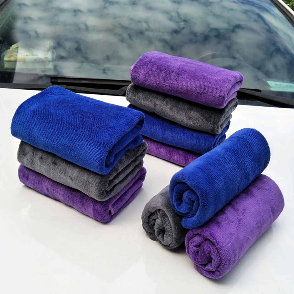 

1pc 400GSM Polyester Premium Wax Super Absorbent Cleaning Fiber Microfiber Car Towel Washing Cloth Household Cleaner Auto Care