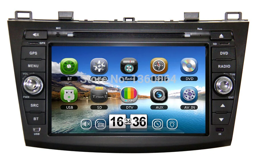 Автомобильный dvd проигрыватель 8 дюймов 2 Din головное устройство для Mazda 3 2010 2011 2012