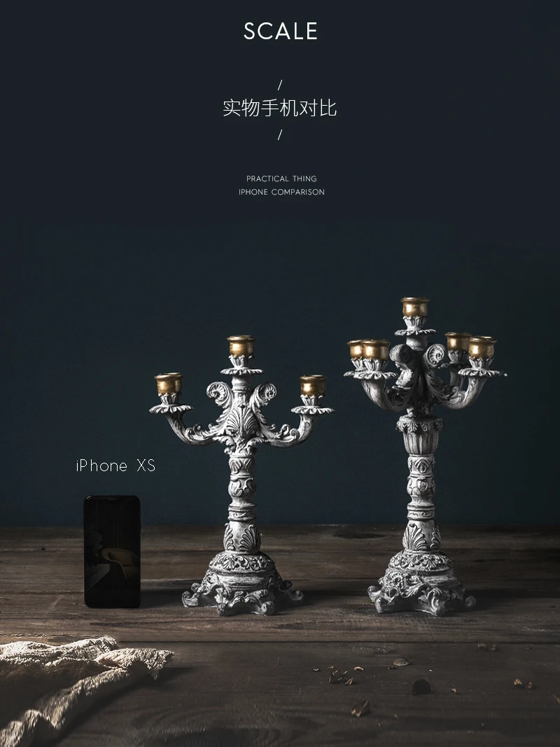 Американский Ретро Подсвечники Смола Подсвечник креативный винтажный барный