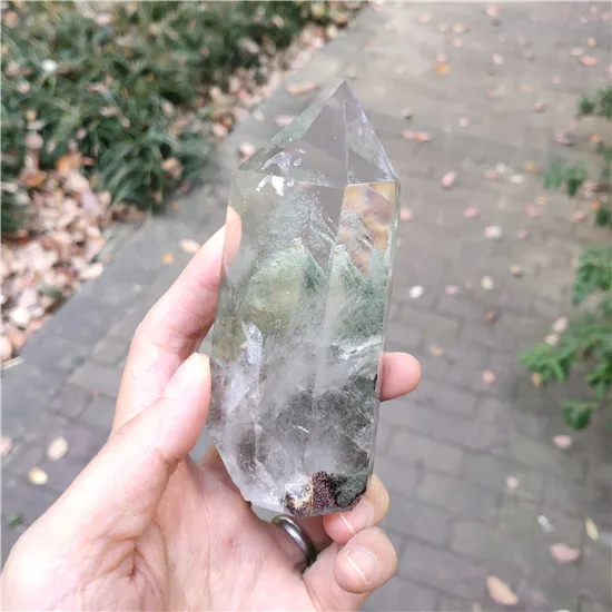 Phantom Himalaya Кристалл башня камень остров кристаллы Wicca Декор натуральный призрак кварц рейке исцеление хрустальные часы Пьер Ислан чакра