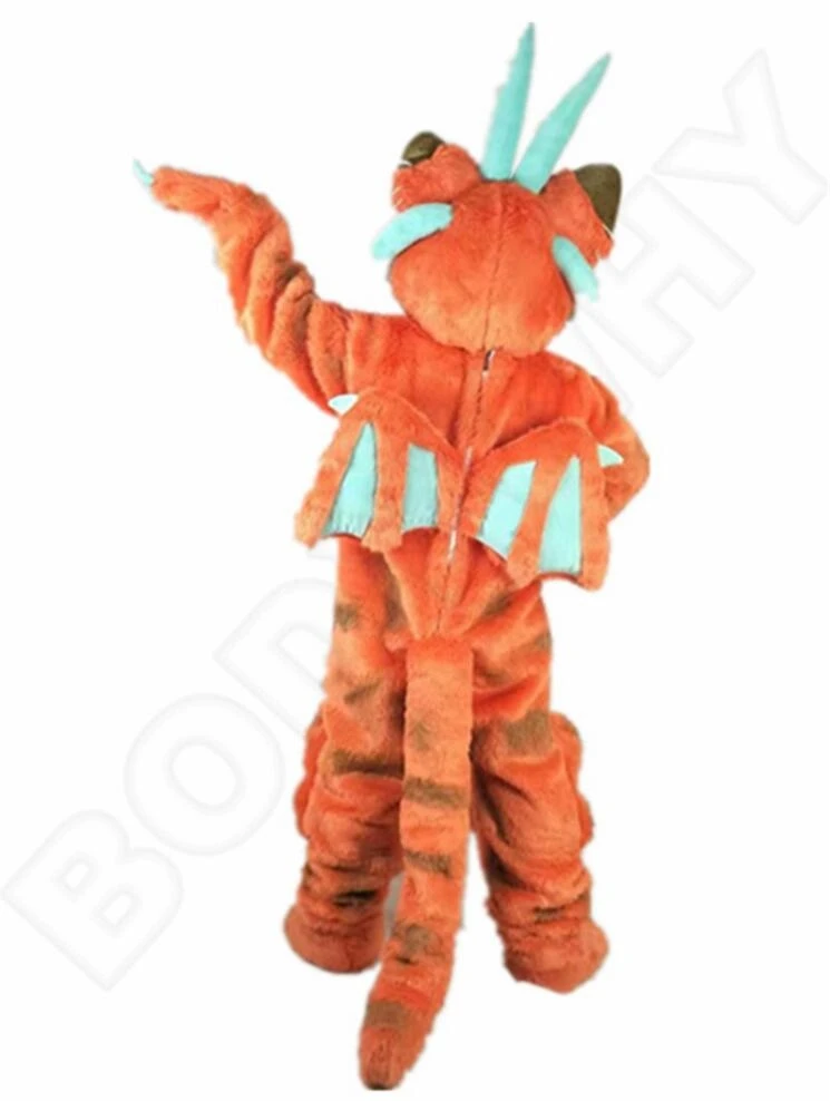 Chic Orange Dragon Completed Fursuit Mascot Furry Costume Suits Party Fancy Dress Outfits Clothing Halloween Cartoon Outdoor images - 6