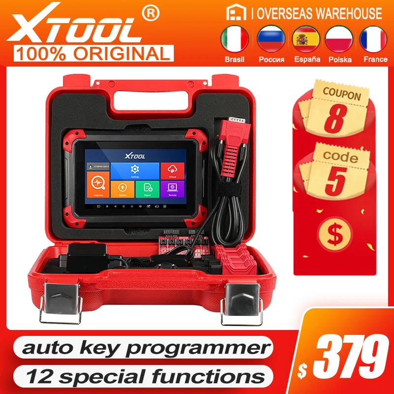 Автоматический сканер XTOOL X100 PAD PLUS OBD2 12 видов специальных функций все системы