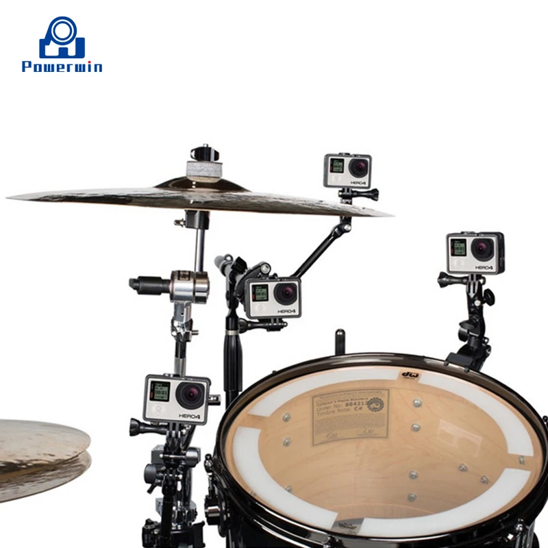 Регулируемое крепление Powerwin для музыкальных инструментов GoPro Hero 5 3 4 SJCAM Yi 4k h9 Camera Go
