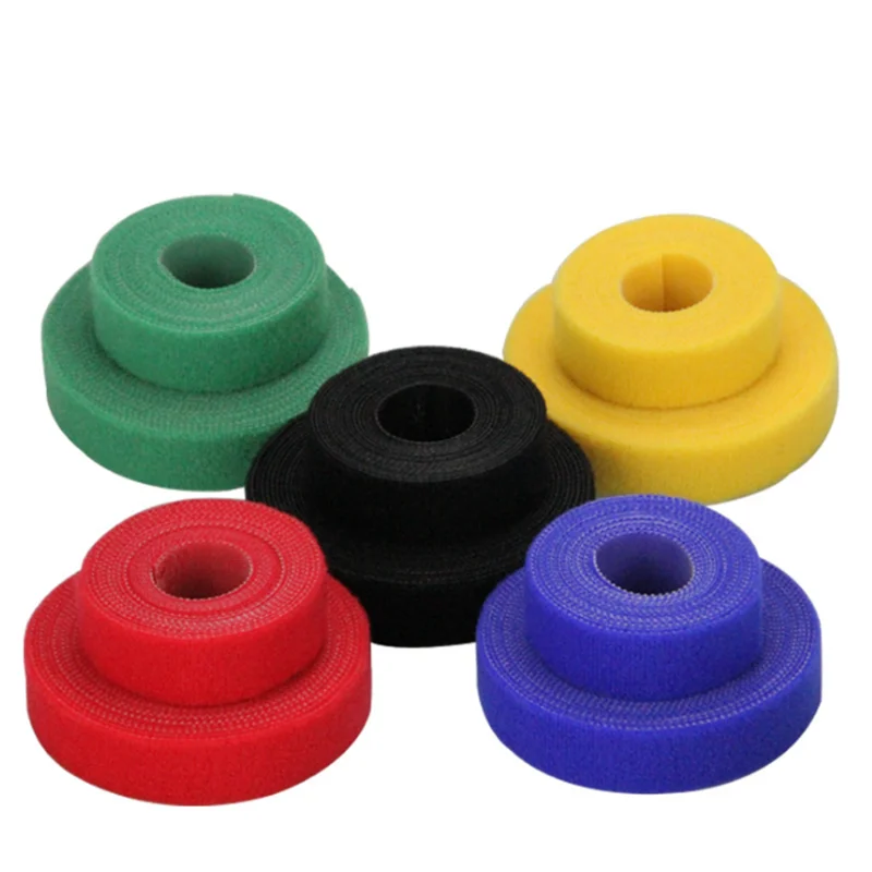 Самоклеящаяся многоразовая кабельная стяжка 5 м 10 мм нейлоновая застежка липучка