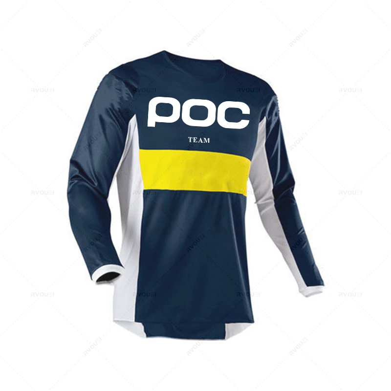

Motorcycle Mountain Bike Team Downhill Jersey MTB Offroad DH Fxr Bicycle Locomotive Shirt Cross Country Mountain Team Poc Jersey