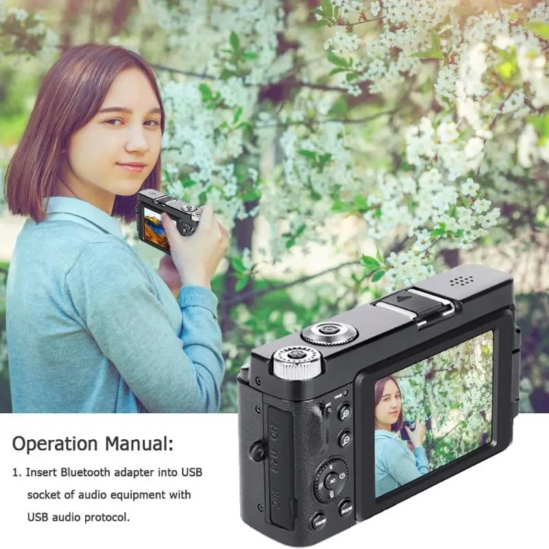 ALLOET P11 5 5-дюймовый флип-экран Цифровая камера Full HD 3 0 P 24 МП 16X зум фотокамера USB2.0 HDMI