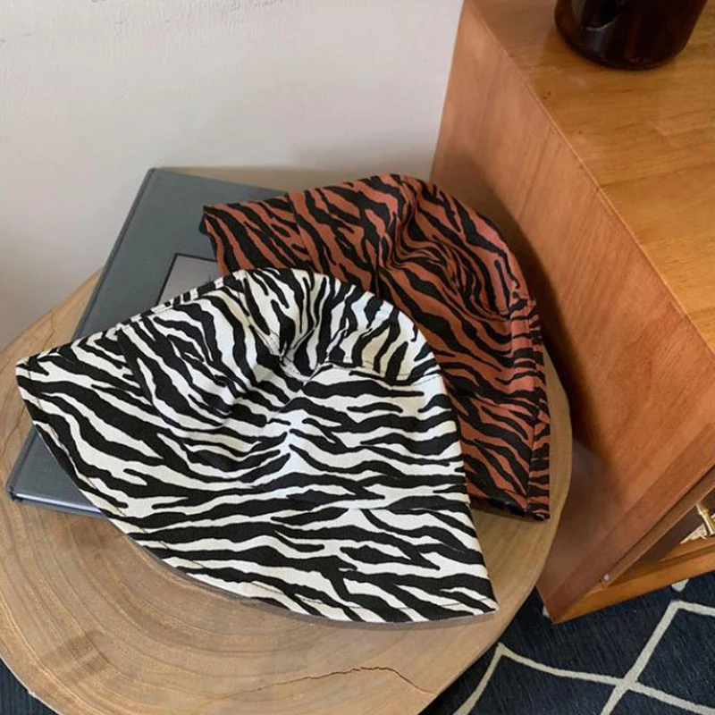 Панама Женская Весенняя складная в стиле хип-хоп с рисунком зебры PJ338 | Аксессуары