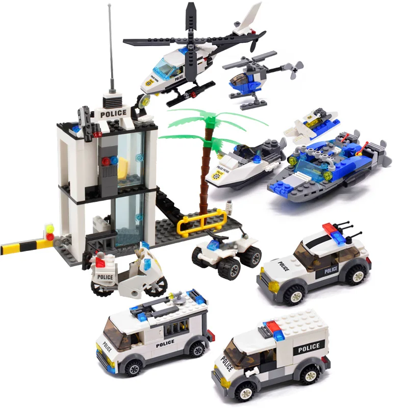 SWAT модель самолета Вертолет городской полиции автомобиль строительные блоки для