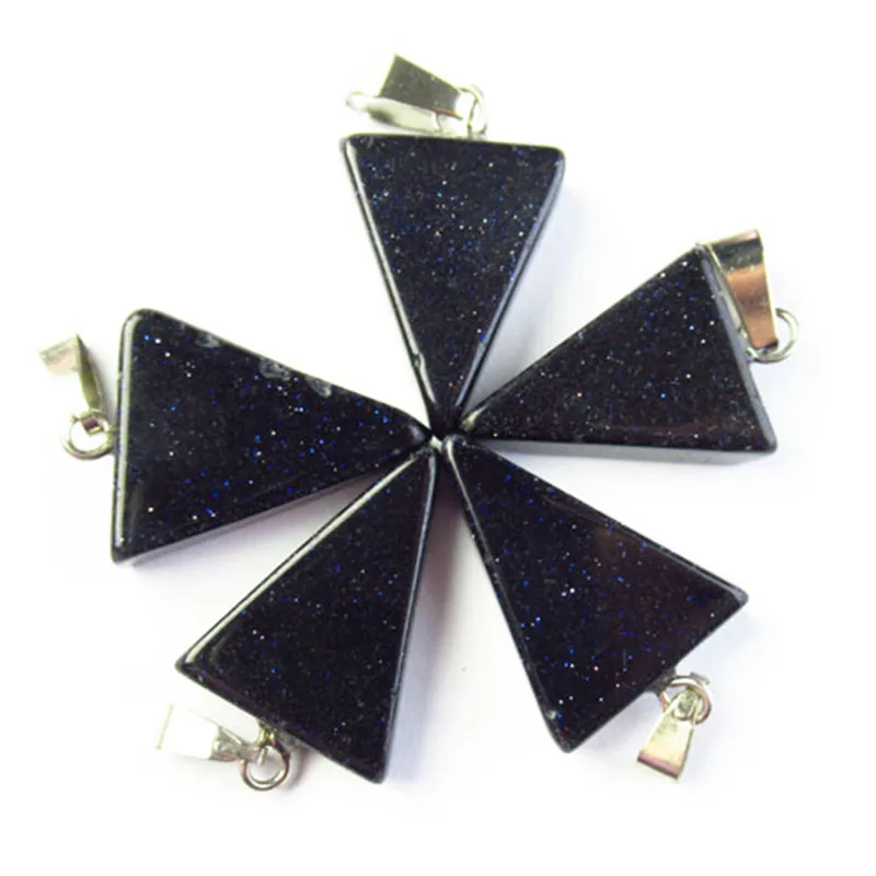 

10Pcs 24x15x5mm Blue Sand Stones Arrow Pendant Bead 456SK For Jewelry Make DIY Earring Accessories