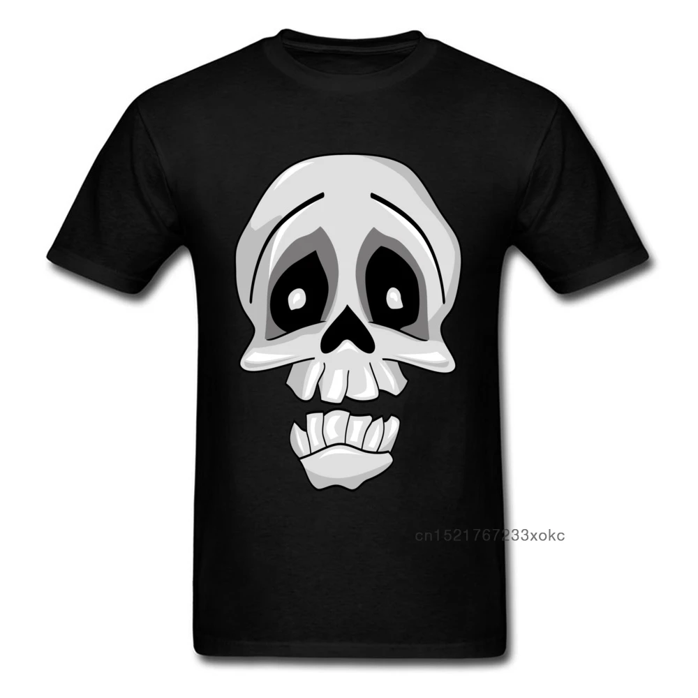 

Funny Skeleton T Shirt For Guys Men Black Tshirt Halloween T-shirt Kawaii Skull Clothing Cotton Fabric Tops Cartoon Tee Hot Sale