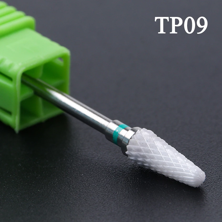 TP09 16 Тип керамический сверло для ногтей, электрические фрезы для маникюра, сверлильные головки, керамические s инструменты для удаления ногтей, аксессуары BETP01-16 - Цвет: TP09