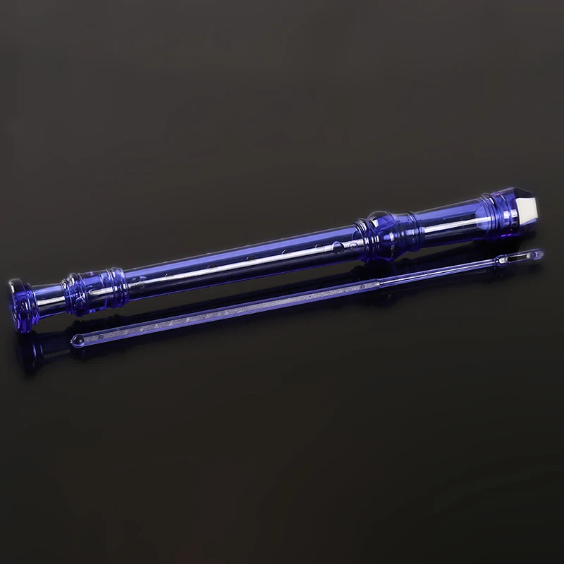 Флейта 8 отверстий рекордер высокого класса красочная прозрачная флейта +