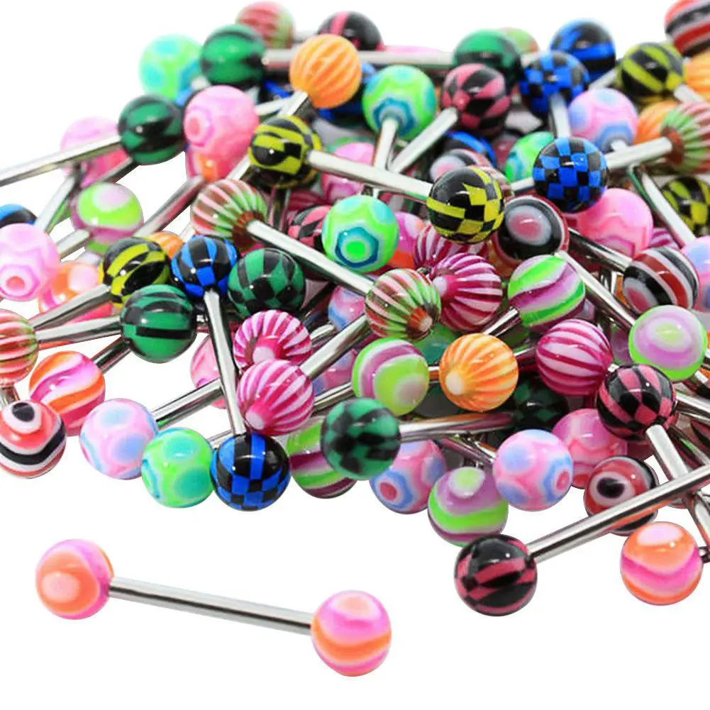 20 шт./компл. Нержавеющая сталь стержень красочные ювелирные изделия для пирсинга